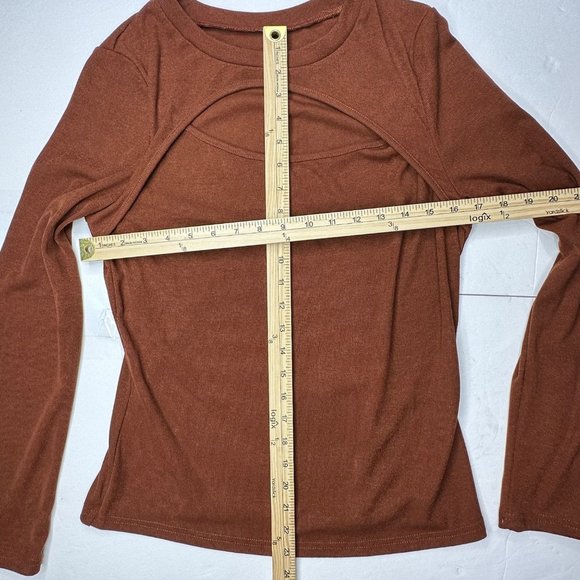 NWOT Women's Large Open back long sleeve shirt‎ pullover - Picture 4 of 5